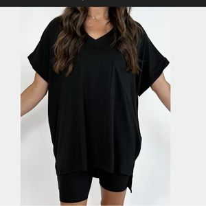 Talulah Rocco Ribbed tee and short set